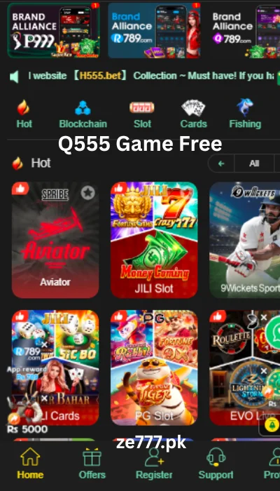 Q555 Game is the new casino game for android users where they can win real money by playing various games